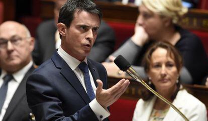 Manuel Valls, ayer en la Asamblea Nacional.