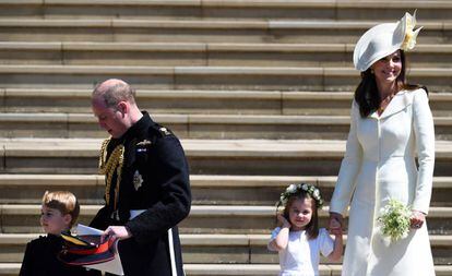 Los duques de Cambridge con sus dos hijos mayores el pasado día 19.