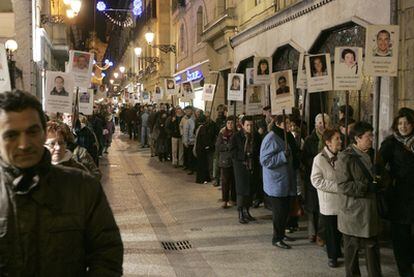 Manifestación de Etxerat
 en San Sebastián, el 28 de diciembre
 de 2007.
