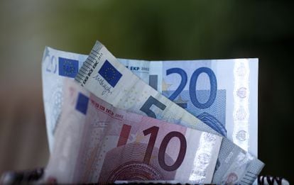 Billetes de euro, en una fotografía de archivo.