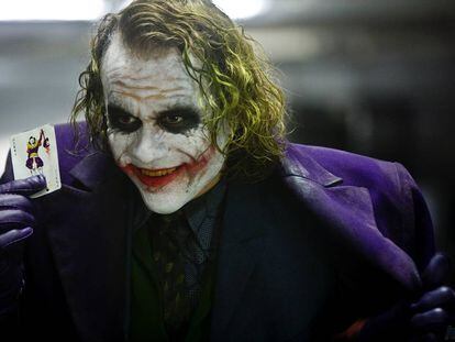 Heath Ledger como el Joker en El caballero oscuro (Christopher Nolan, 2008).