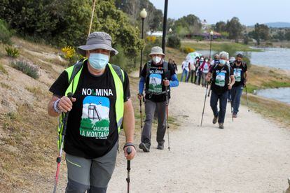 Protest in March 2021 against the Cáceres lithium mine.