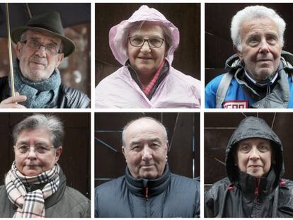 De izquierda a derecha y de arriba abajo: Pedro Torés, Julia Cortés, Fedor Asuar, Aurora del Valle, María del Carmen López, Ángel Martín, Julia Teijeiro y Juan Maíi Domínguez.