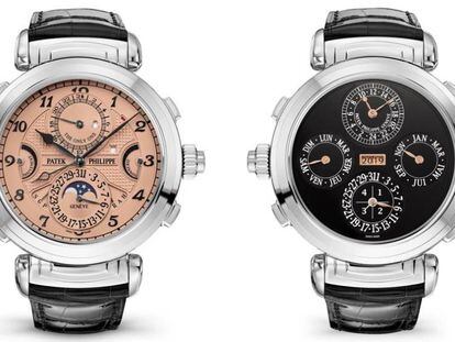 Parte anterior y posterior del reloj de pulsera más caro del mundo.