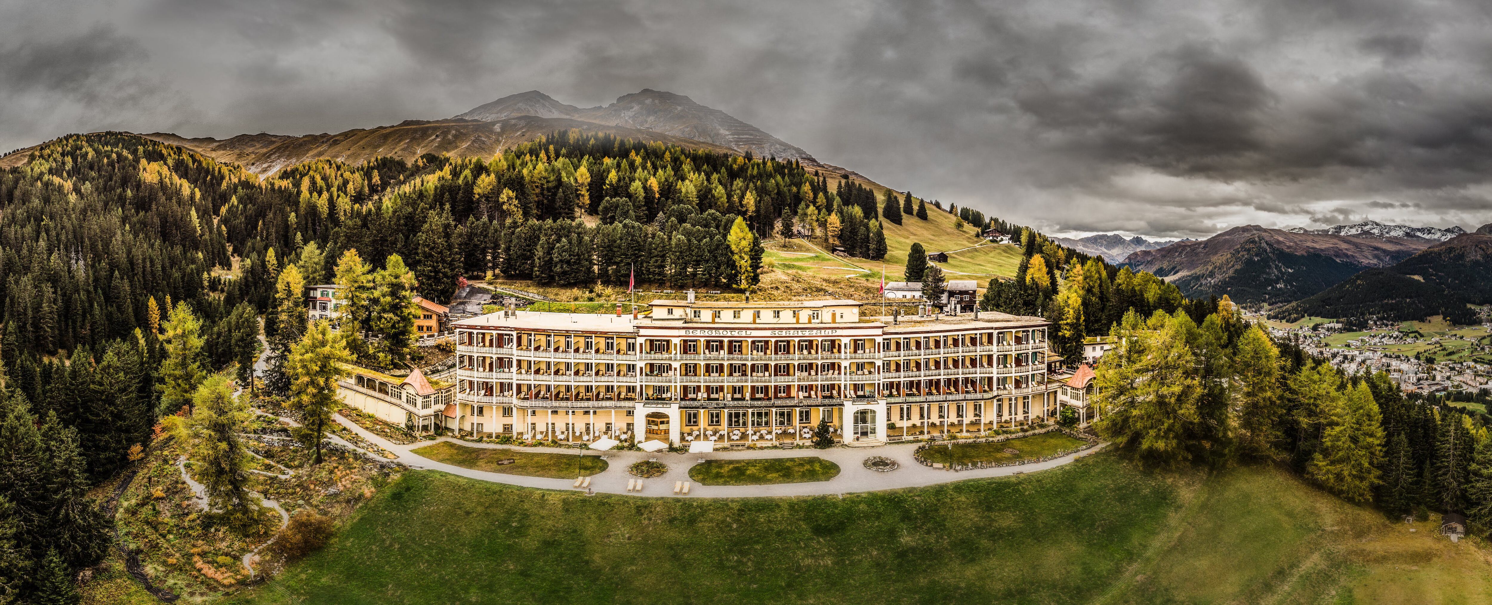 Panorámica del hotel Schatzalp, en lo alto de Davos (Suiza).