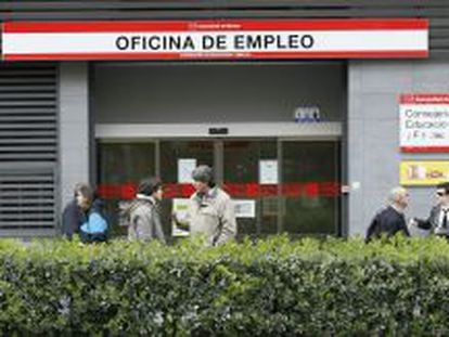 Oficina de empleo en Madrid.