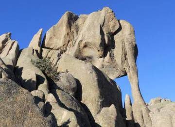 Piedra en forma de elefante en La Pedriza.