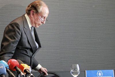 José María Ruiz-Mateos, antes de comparecer ayer en rueda de prensa.