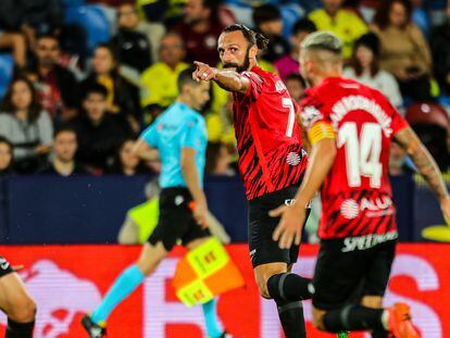 Vedat Muriqi of Mallorca celebrates a goal during the Santander League match between Villareal CF and RCD Mallorca at the Ciutat de Valencia Stadium on November 6, 2022, in Valencia, Spain.
AFP7 
06/11/2022 ONLY FOR USE IN SPAIN