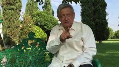 Andr&eacute;s Manuel L&oacute;pez Obrador, en un v&iacute;deo de su partido.
