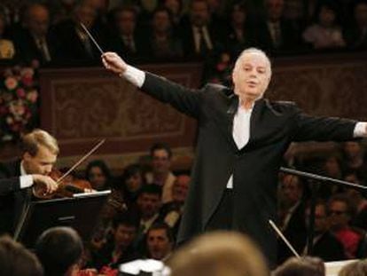 Daniel Barenboim durante unconcierto de A&ntilde;o Nuevo de la Filarm&oacute;nica de Viena. 