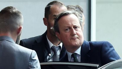 O secretário de Relações Exteriores do Reino Unido, David Cameron, após a reunião realizada em Bruxelas na sexta-feira em Bruxelas.