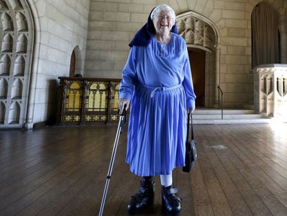 La hermana Rita Callanan, en 2015 en el convento de las hermanas de María Inmaculada.