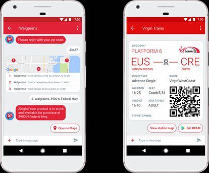 Los RCS permiten servicios de geolocalización y gestión de documentos como billetes de avión