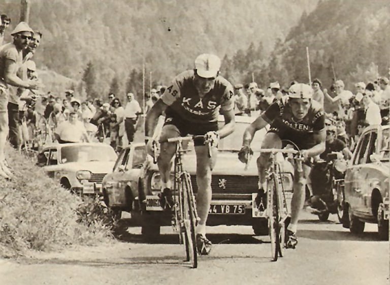 Andrés Gandarias, durante la etapa del Tour en la que acabó segundo en 1969.