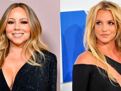 Mariah Carey (izquierda) y Britney Spears (derecha).