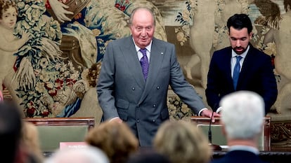 El rey Juan Carlos en una entrega de premios en diciembre de 2018 en Madrid.