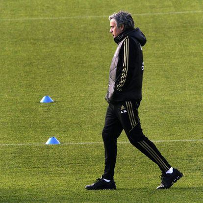 José Mourinho, ayer en Valdebebas.