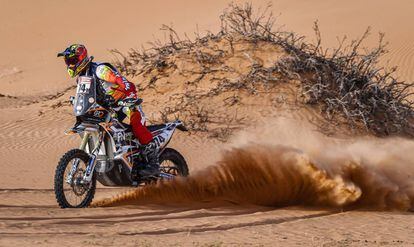 Jaume Betriu, en la etapa seis del Rally Dakar.