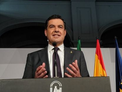 El presidente de la Junta de Andalucía, Juan Manuel Moreno.