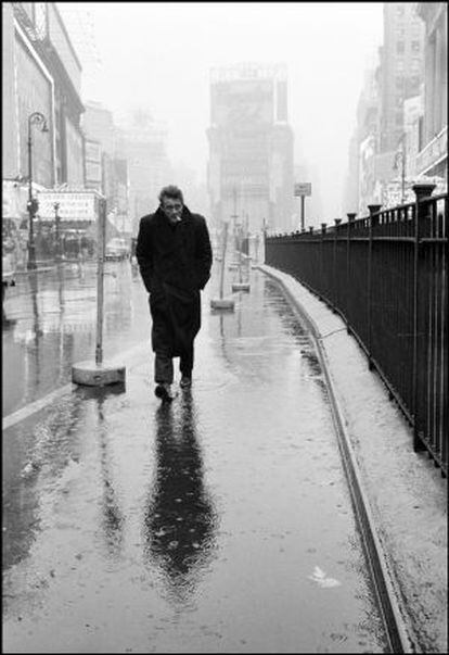 James Dean, en 1955 en Nueva York. 