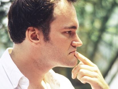 El director Quentin Tarantino fotografiado en Taormina, Italia, durante el verano de 1994.