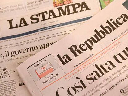 Imagen de La Repubblica y La Stampa. 