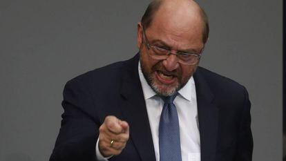 Martin Schulz, la semana pasada en el Bundestag.