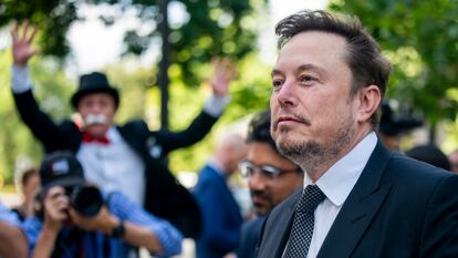 Elon Musk, a las afueras del Capitolio de EE UU, el pasado 6 de septiembre.