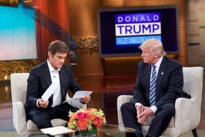 Donald Trump, durante la grabación del programa del Doctor Oz.