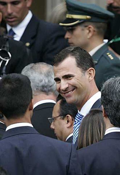 El Príncipe de Asturias, en un momento de la ceremonia de toma de posesión del presidente de Colombia.