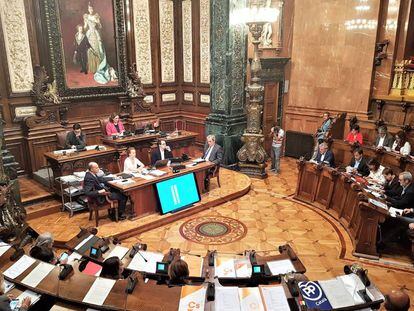 Una imagen, este viernes, del Salón de Plenos del Ayuntamiento.