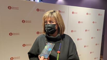 La presidenta de la Diputación de Barcelona, Núria Marín, tras el pleno que aprobó inicialmente el presupuesto de 2022.