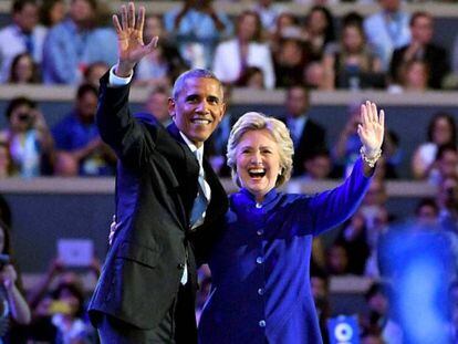 Obama y Clinton, en la campaña de 2016