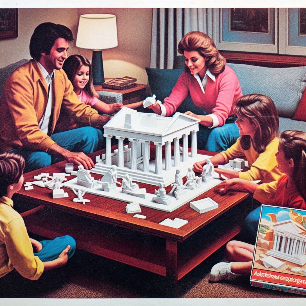 Dr. Kohan narra la historia de la arquitectura desde los egipcios hasta la Bauhaus a través de juegos de mesa en su hilo sobre “una familia tradicional disfrutando de un juego un jueves por la noche”.
