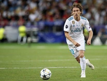 Modric, en la final de la Champions en Kiev en mayo de 2018.