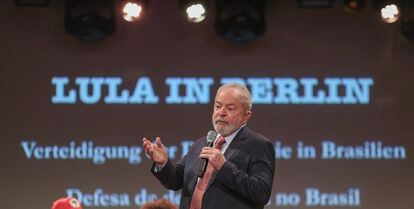 Lula participa en el debate 'La defensa de la democracia en Brasil', en Berlín.