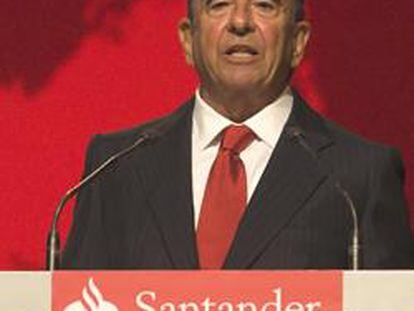 El presidente del Santander Emilio Botín