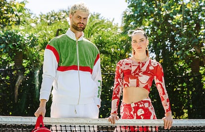 Tucker Halpern y Sophie Hawley-Weld, los creadores de Sofi Tukker, color en la pista.