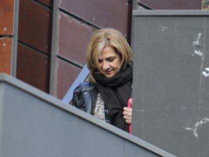 La infanta Cristina en Barcelona, en febrero de 2012.