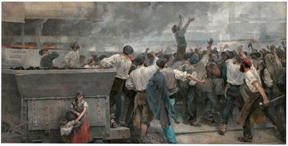 'Una huelga de obreros en Vizcaya' (1892), de Vicente Cutanda y Toraya.