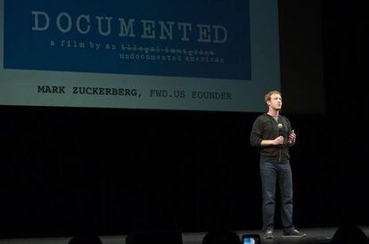 Mark Zuckerberg durante la presentaci&oacute;n de la pel&iacute;cula &#039;Documented&#039;.