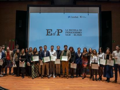Acto de graduación de la 35ª promoción de la Escuela de Periodismo UAM- EL PAÍS, en la Universidad Autónoma de Madrid.