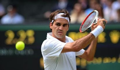 Federer, en su partido ante Youzhny.