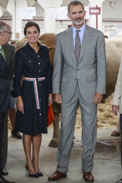 Los reyes Felipe y Letizia en la Feria del Sector Agropecuario y la XXX Exposición Internacional de Ganado Puro en Salamanca, el 5 de septiembre de 2018.