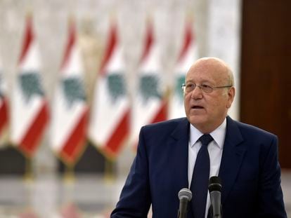 El primer ministro libanés designado, Nayib Mikati, el lunes en Beirut.