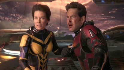 Evangeline Lilly y Paul Rudd, en 'Ant-Man y la Avispa: Quantumanía'