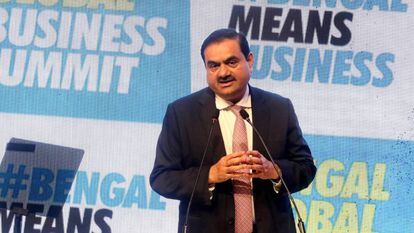 El millonario indio Gautam Adani en una conferencia en India.