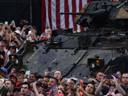 Asistentes al discurso de Trump del Día de la Independencia, el pasado jueves en Washington