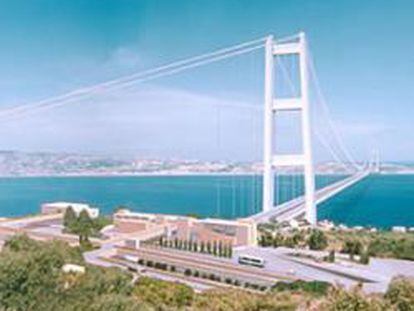 Simulación del futuro puente de Messina